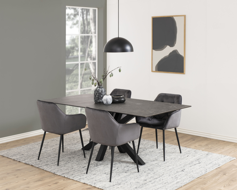 Table a manger extensible Bruxelles Heaven black 4