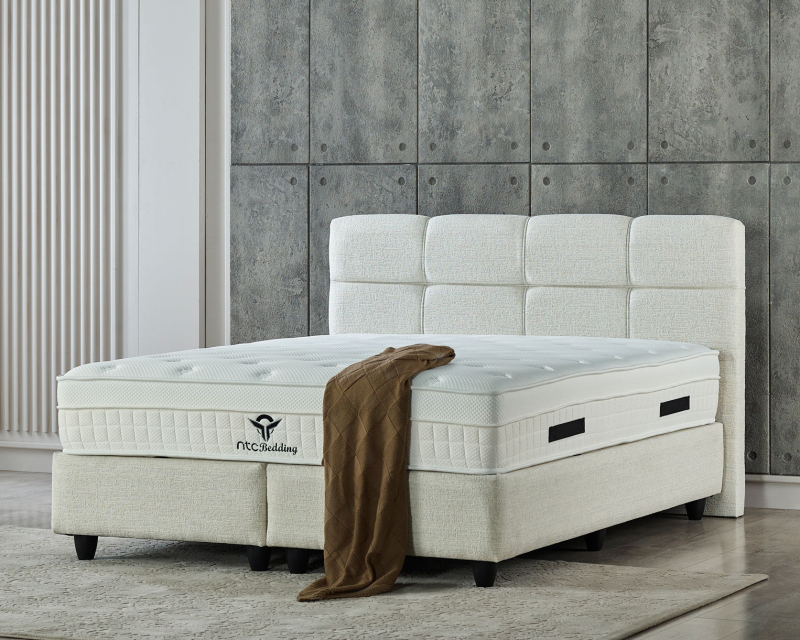 Lit design boxspring coffre Bruxelles Gustavo 1