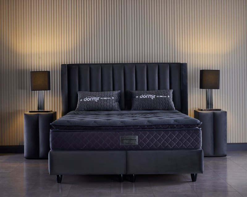 Lit design boxspring coffre Bruxelles Blackberry 2
