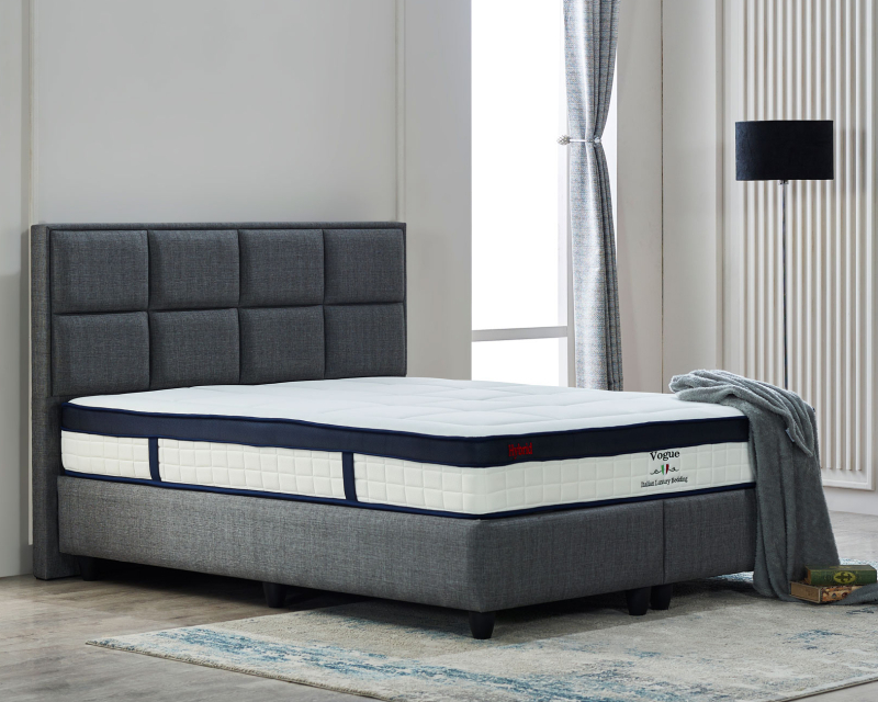Lit design boxspring coffre Bruxelles Floria 1
